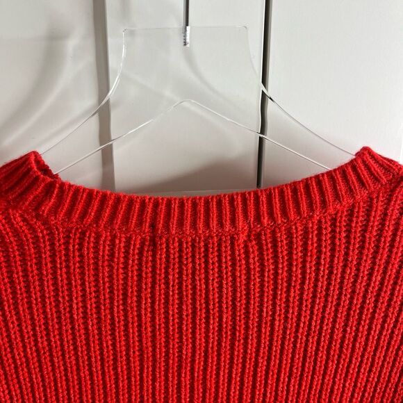 Sanctuary Red Ribbed Knit Crew Neck Sweater medium NWT - Picture 9 of 12